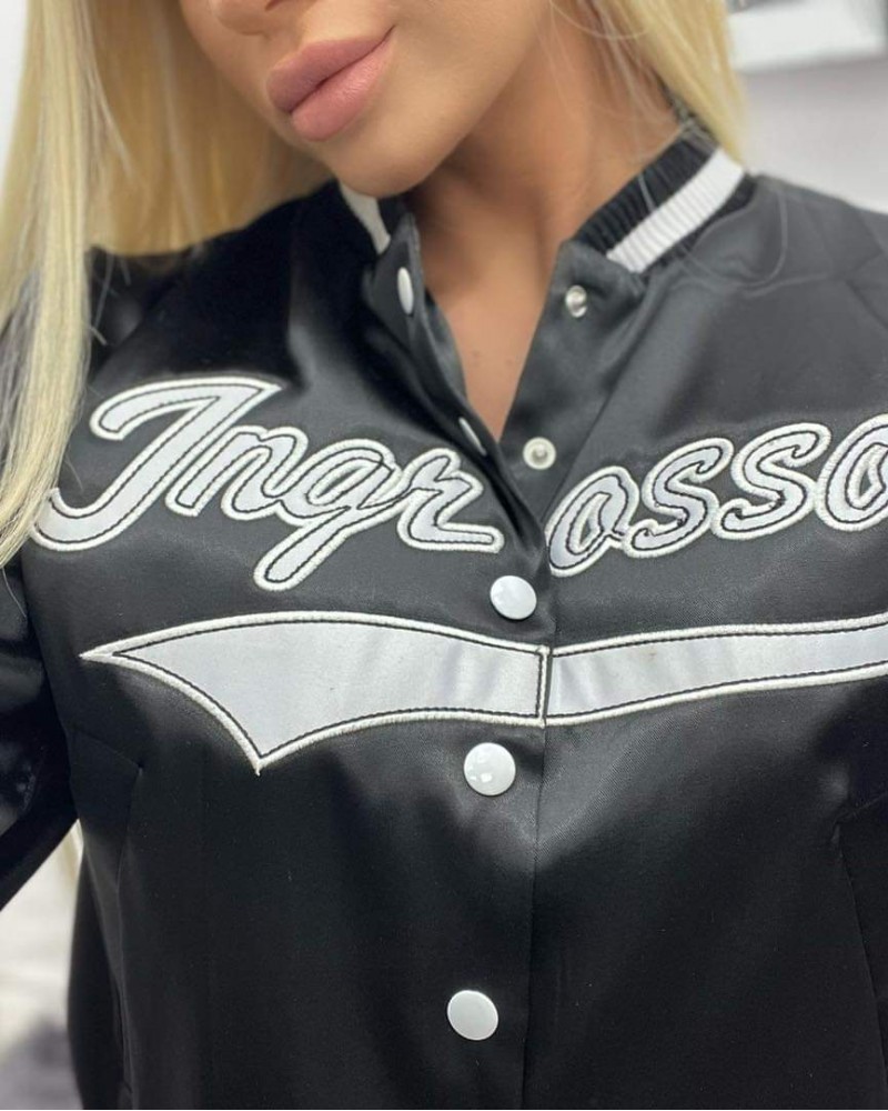 Dámska saténova bunda TIMEA ČIERNA