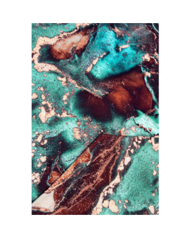 Mikina klokanka s kapucňou - tyrkysovo hnedá mramorová