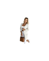 Cardigan – plášť s kapucňou a vreckami – BEIGE BRAID